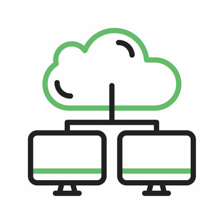 Shared Cloud icon vector image.のイラスト素材