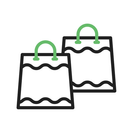 Shopping Bags icon vector image.のイラスト素材