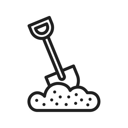 Shovel icon vector image.のイラスト素材