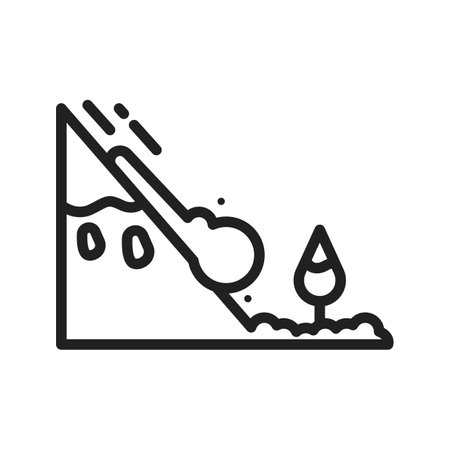 Snow Avalanche icon vector image.のイラスト素材
