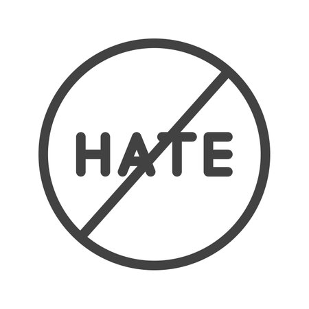 No Hate icon vector image.のイラスト素材