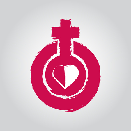women's logo. women's equality logo in commemorating world women's day.のイラスト素材