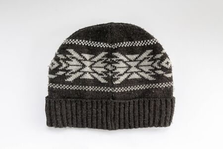 winter hat on a white backgroundの写真素材