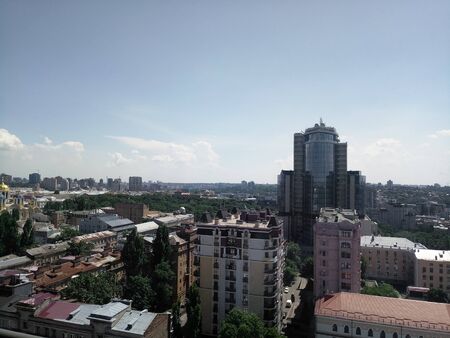 view of the city from heightの写真素材