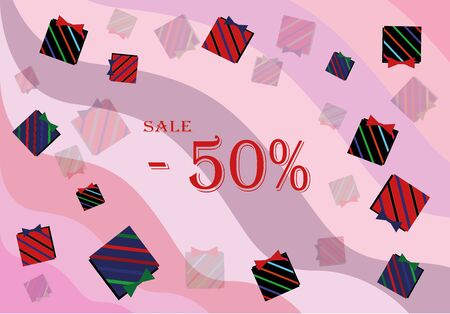 a 50 percent gift banner backgroundのイラスト素材