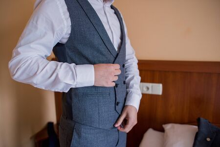 man wearing suit jacketの写真素材