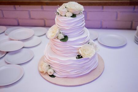 a wedding cake bride and groomの写真素材
