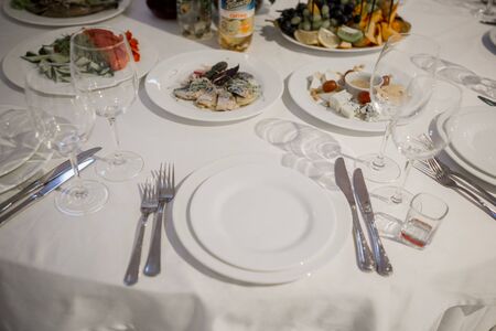 wedding table decor in flower restaurant