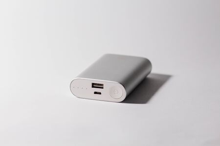 power bank on white backgroundの写真素材