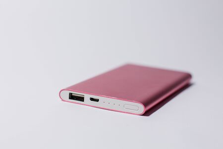 power bank on white backgroundの写真素材