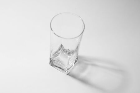 a transparent glasses on a white backgroundの写真素材