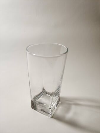 empty wineglass on a white backgroundの写真素材