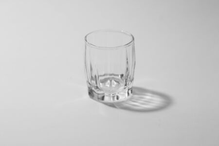 a transparent glasses on a white backgroundの写真素材