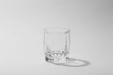a transparent glasses on a white backgroundの写真素材