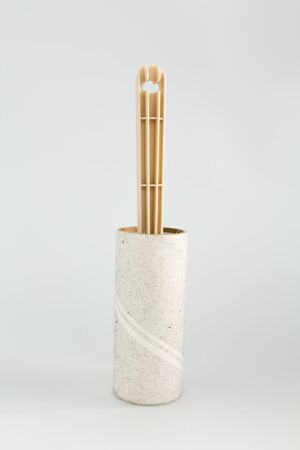 roller for cleaning clothes on white backgroundの写真素材