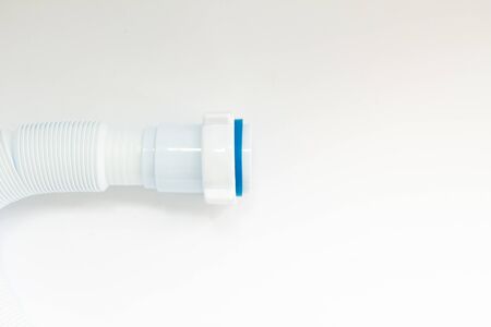 plastic pipe on white backgroundの写真素材
