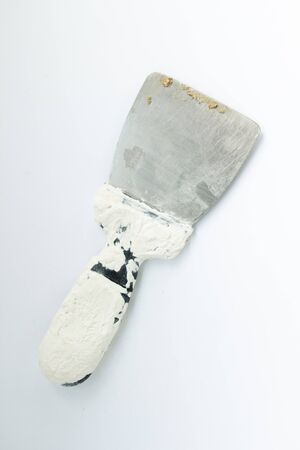 tile spatula on white backgroundの写真素材