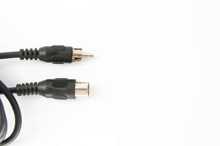 television cable on white background