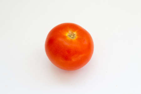 red tomato on white backgroundの写真素材