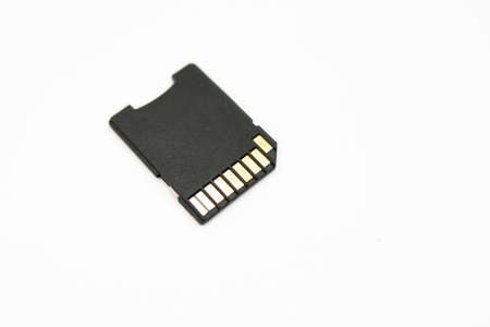 memory card adapter on white backgroundの写真素材