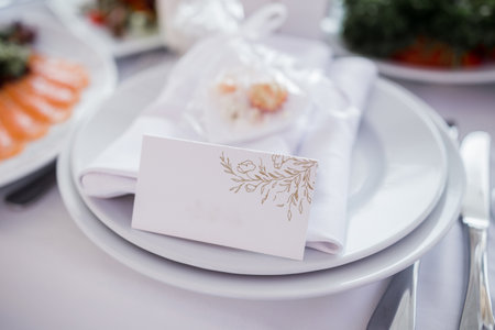 a wedding table with decor in the restaurant