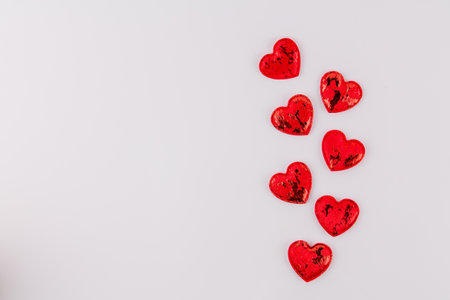 a red hearts on white background for holiday love valentine's day february 14
