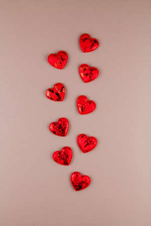 a red love hearts on background for february 14 valentine's holiday or wedding