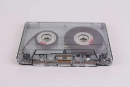 a vintage cassette tape for player on white background