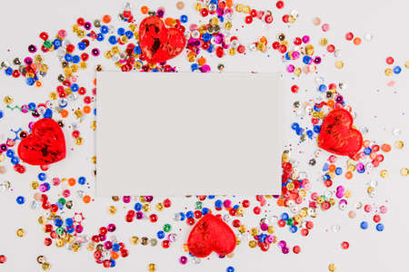 a background frame invitation to the holiday greeting card Valentine's dayの写真素材