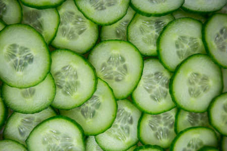 a background of chopped fresh cucumbers for the kitchen