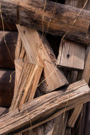 a chopped wood firewood close-up logs for fireplace