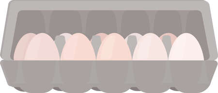 a chicken egg tray packaging illustration easter productsのイラスト素材