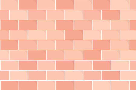 red brick wall texture background vector illustrationのイラスト素材