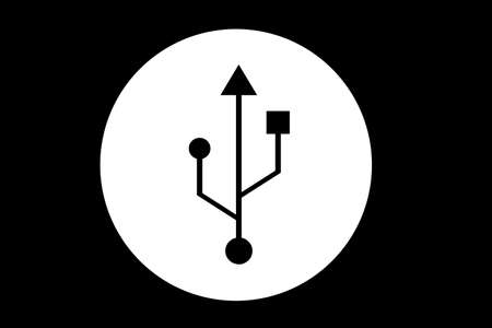 an icon button usb flash vector icon illustrationのイラスト素材
