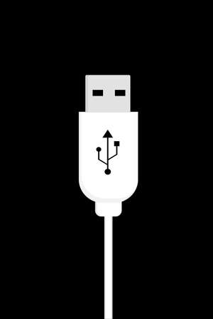 an usb cable for computer or laptopのイラスト素材