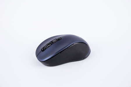 a computer wireless mouse isolated on white backgroundの写真素材