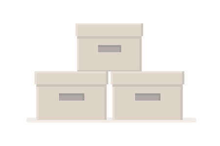 a cardboard box for moving or storage delivery mail parcels vector graphicsのイラスト素材