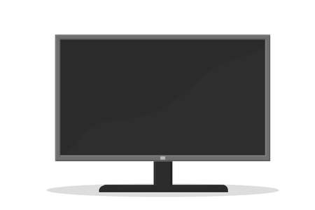 a big widescreen monitor tv on stand vector graphic isolatedのイラスト素材