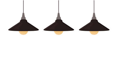 a loft style lamp on white background isolated interior element vectorのイラスト素材
