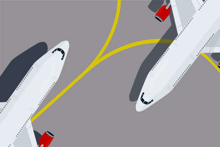 a white passenger plane at the airport background travel airplane flightsのイラスト素材