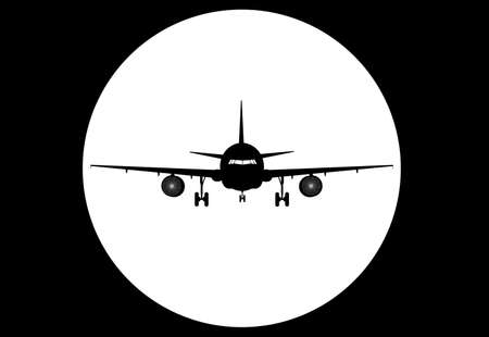 a white passenger plane icon button flights tourism air transportationのイラスト素材