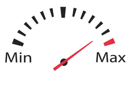 a fuel pressure sensor at maximum pressure value indicatorのイラスト素材