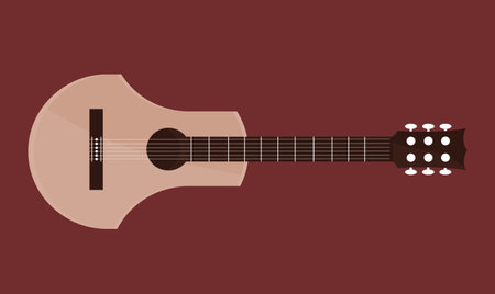 a guitar musical instrument vector business card   musicianのイラスト素材