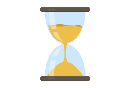 an hour glass on a white background vector illustrationのイラスト素材