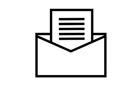 an icon letter postal document vector illustration on a white backgroundのイラスト素材