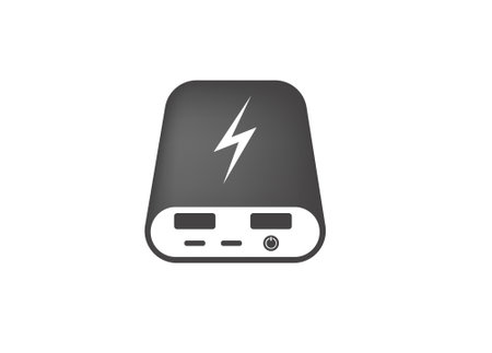 power bank charger portable icon vector illustration on a white backgroundのイラスト素材