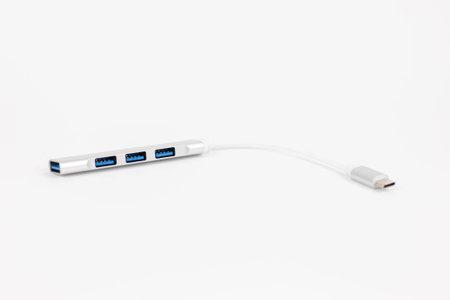 a usb splitter on a white background object