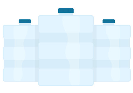 a big water bottle gallon full vector illustration on white backgroundのイラスト素材