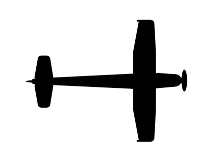 a black airplane symbol on a white background vector graphicsのイラスト素材