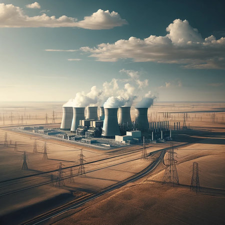 Factory with smog on the background of a polluted environment is not environmentally friendlyの素材